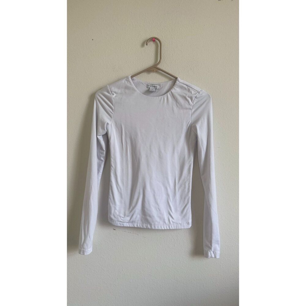 Better Together Women’s Small White Long Sleeve Stretch Fitted Crew Neck Top
